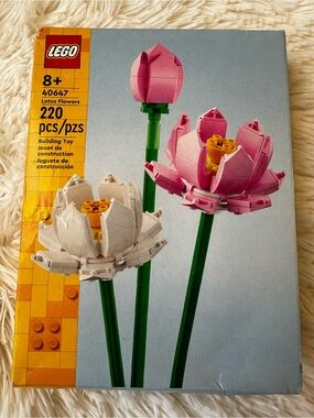 LEGO Lotus Flowers 40647 Botanical Collection Building Set 220 Pcs New Sealed